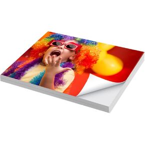 100Sheets Glossy Self Adhesive Photo Paper, 4R Sticker Label Paper Crafts DIY Project,Sticky Photo Paper For Inkjet Printer (4x6"-100Sheets-135gsm)