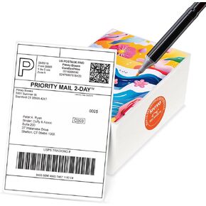 4 x 6 Thermal Shipping Labels for Direct Thermal Printers, with Perforated and Placement Instructions, Strong Adhesive Thermal Labels Fanfold (500 Labels) - NO Size Compromises