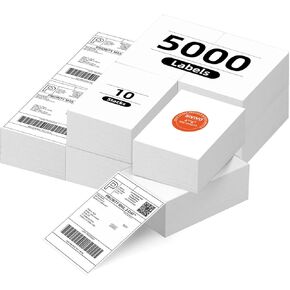 4 x 6 Thermal Shipping Labels for Direct Thermal Printers, with Perforated and Placement Instructions, Strong Adhesive Thermal Labels Fanfold (500 Labels) - NO Size Compromises