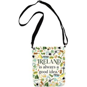 WCGXKO Ireland Trip Gift Ireland Lover Gift Ireland Merch Ireland Zipper Pouch Makeup Bag (IRELAND Bag)