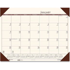 House of Doolittle 2024 Monthly Desk Pad Calendar, EcoTones, Blue Paper, 22 x 17 Inches, January - December (HOD12440-24)