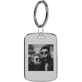 1.5" E-Paper Alzheimer's DIY Electronic Keychain,Personalized Custom ID Tags for Dementia,Personalized Keychain,Custom Keychain,Electronic Dog ID Tags