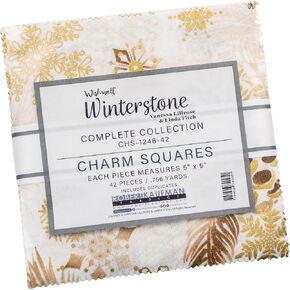 Vanessa Lillrose Wishwell Winterstone 42 5-inch Squares Charm Pack Robert Kaufman CHS-1246-42, Assorted