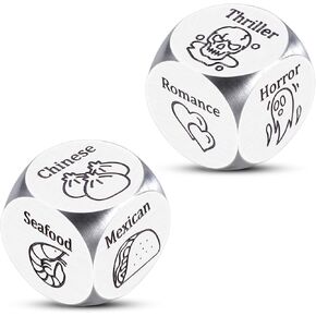 2PCS Stocking Stuffers for Her Him Family Games Dices Christmas Game Dice Gag Gifts Family Date Night Dice Easter Valentines White Elephant Gifts for Adults Dirty Santa Gifts for Adults