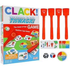 AMIGO Games CLACK! Thwack! The Grab-It-Fast Suction Cup Game! Roll The Dice, Find The Match, and Thwack! Perfect Family Game or Kids Game for Ages 6+