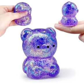 ZTATU Gummy Bear Squishy Fidget Toys Stress Balls for Kids (1PCS) Squishy Sugar Ball Sensory Toys, Party Favors for Kids Squeeze Toy, Stress Relief Toy Squeeze Ball, Easter Basket Stuffers