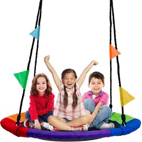 Sorbus Saucer Swing, Kids Tree Glider with Adjustable Ropes (24 Inch) in Saudi Arabia