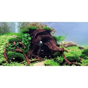 AWERT 36x24 inches Wood Aquarium Seaweed Aquarium Background River Bed & Lake Fish Tank Background Seagrass Aquarium Vinyl Background