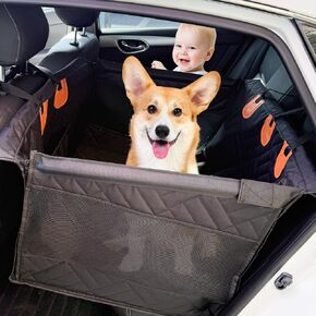 Dogs Back Seat Half Seat Dog Hammock for Large Medium Small Dogs,Waterproof Dog Car Seat Cover Half Back Seat Cover for Cars/SUV/Truck,Foldable Pet Car Seat Dog Seat Cover with Baby Car Seat