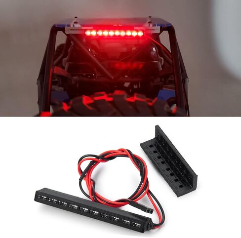 أضواء LED RC 32 مم 65 مم مصباح توقف ضوء الفرامل RC لـ 1/10 RC الزاحف المحوري SCX10 90046 Wraith RR10 TRX4 D90 (65 مم - أحمر) in Kuwait