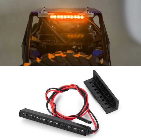 أضواء LED RC 32 مم 65 مم مصباح توقف ضوء الفرامل RC لـ 1/10 RC الزاحف المحوري SCX10 90046 Wraith RR10 TRX4 D90 (65 مم - أحمر) in Kuwait