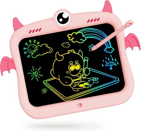 TEKFUN Toddler Toys Drawing Pad for Kids, 8.5inch Kids Travel Essentials Doodle Board, Colorful Writing Tablet for Kids, Mess Free Coloring for Toddlers Ages 3 4 5 6 7 8 Boys - Blue in Kuwait