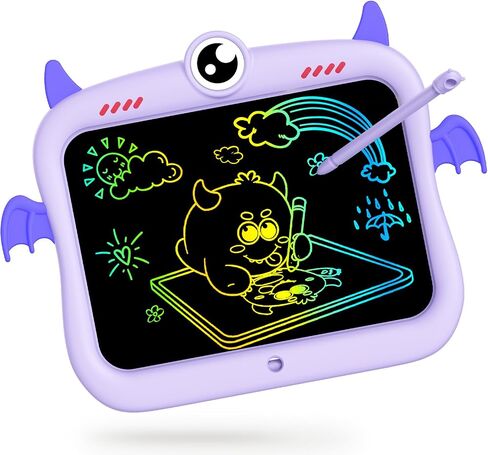 TEKFUN Toddler Toys Drawing Pad for Kids, 8.5inch Kids Travel Essentials Doodle Board, Colorful Writing Tablet for Kids, Mess Free Coloring for Toddlers Ages 3 4 5 6 7 8 Boys - Blue in Kuwait