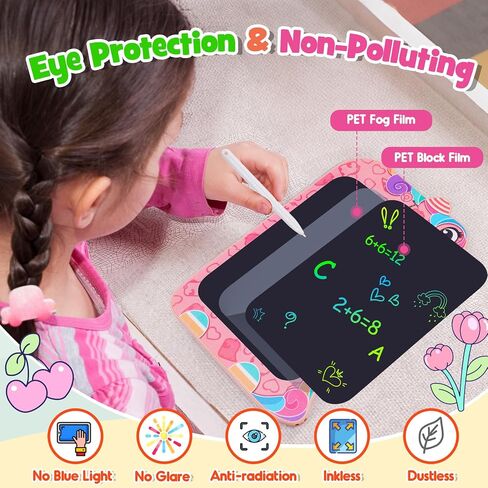 2 Pcs LCD Writing Tablet for Kids: 8.5 Inch Dinosaur & Unicorn Colorful Drawing Board Doodle Pad Toys for Ages 3 4 5 6 7 8 Year Old Boys Girls Toddlers Christmas Birthday Gift Learning Educational Toy in Saudi Arabia