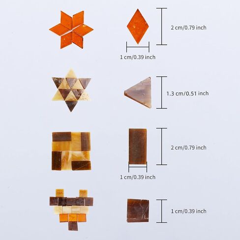 4 Shapes Mixed Glass Mosaic Tiles,Square+Diamond+Triangle+Rectangle 270 PCS Stained Glass Mosaic Pieces for Handmade Art Crafts and Home Decoration (Iridescent White) in Saudi Arabia