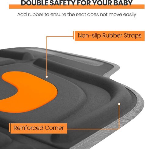 HEYTRIP Car Seat Protector, 2 Packs, Rear-Facing/Forward Facing Car Seat Mat for 0~12 Years Old Children, Waterproof, Easy Cleanup, Non-Slip, Fit Most Car Seats(Black Blue) in Saudi Arabia