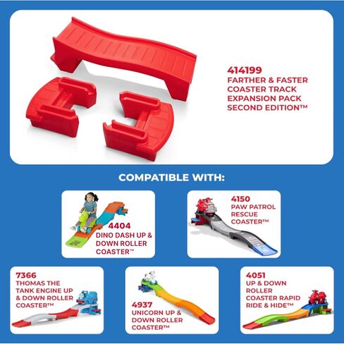 Step2 Farther & Faster Coaster Track Expansion Pack, Second Edition, Extra 4 Feet of Track for Roller Coaster Toys in Saudi Arabia