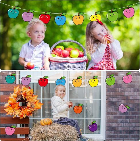 200 Pcs Multicolor Apple Cut Outs Apple Bulletin Boards Classroom Decoration Colorful Apple Cutouts Name Tags Apple Decor for Classroom Apple Labels for Teacher Student Back to School Party Supplies in Saudi Arabia
