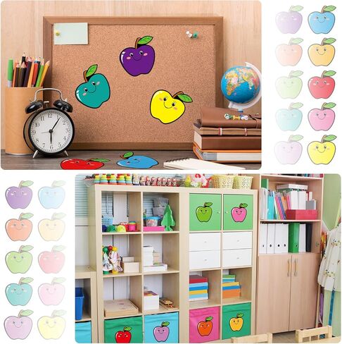 200 Pcs Multicolor Apple Cut Outs Apple Bulletin Boards Classroom Decoration Colorful Apple Cutouts Name Tags Apple Decor for Classroom Apple Labels for Teacher Student Back to School Party Supplies in Saudi Arabia