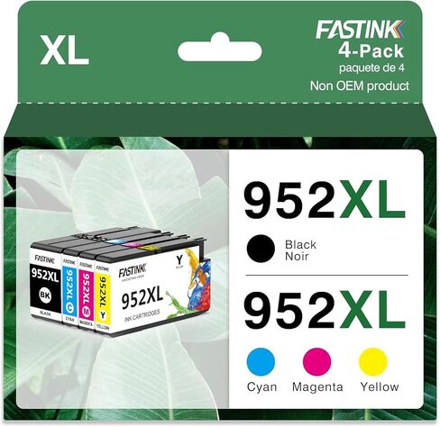 خراطيش حبر 952XL، مع استبدال رقاقة محدثة لمجموعة خراطيش الحبر HP 952XL التي تعمل مع خراطيش حبر الطابعات HP OfficeJet Pro 8710 7740 8210 8715 8720 8702 8725، 4 عبوات in Kuwait