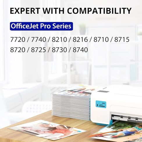 خراطيش حبر 952XL، مع استبدال رقاقة محدثة لمجموعة خراطيش الحبر HP 952XL التي تعمل مع خراطيش حبر الطابعات HP OfficeJet Pro 8710 7740 8210 8715 8720 8702 8725، 4 عبوات in Kuwait