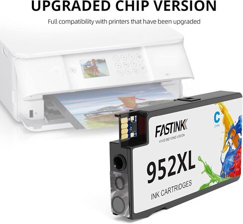 خراطيش حبر 952XL، مع استبدال رقاقة محدثة لمجموعة خراطيش الحبر HP 952XL التي تعمل مع خراطيش حبر الطابعات HP OfficeJet Pro 8710 7740 8210 8715 8720 8702 8725، 4 عبوات in Kuwait