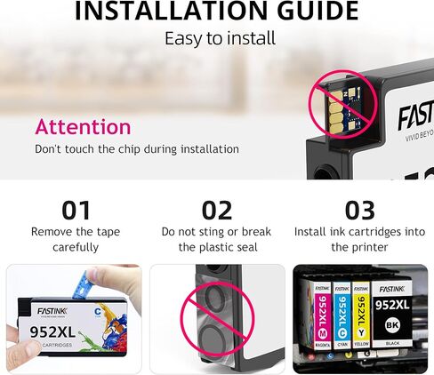 خراطيش حبر 952XL، مع استبدال رقاقة محدثة لمجموعة خراطيش الحبر HP 952XL التي تعمل مع خراطيش حبر الطابعات HP OfficeJet Pro 8710 7740 8210 8715 8720 8702 8725، 4 عبوات in Kuwait