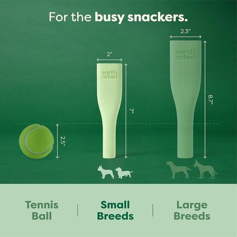 Earth Rated Dog Toy, Enrichment Toy for Adult and Puppy Dogs, Dishwasher and Freezer-Safe, Natural Rubber, Small, Green in Saudi Arabia