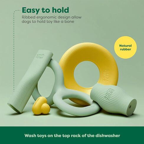 Earth Rated Dog Toy, Enrichment Toy for Adult and Puppy Dogs, Dishwasher and Freezer-Safe, Natural Rubber, Small, Green in Saudi Arabia