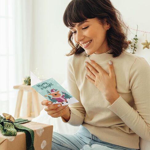 بطاقة عيد الميلاد للزوج، الزوجة، الصديق، الصديقة - بطاقة عيد الميلاد للزوجين، إلى بطاقة الشخص المفضل لدي - بطاقة عيد الميلاد الرومانسية له، لها - بطاقة تهنئة بعيد الميلاد مقاس 5.3 بوصة × 8 بوصة مع مظروف in Kuwait