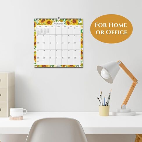 CRANBURY Large 12x12 Wall Calendar 2026 (Seasons), Square Hanging Calendar, 14 Months, Use Nov 2025 to Dec 2026, Big Grid, Colorful Seasonal Monthly Designs in Saudi Arabia