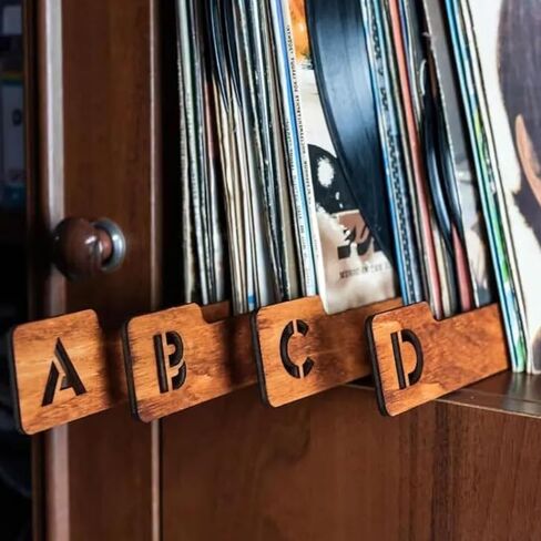 Vinyl Record Dividers, Alphabetical Vinyl Record Storage Dividers A-Z, 26 Record Rack Organization Guides, Album Box Collection Bins for Music Lovers in Kuwait