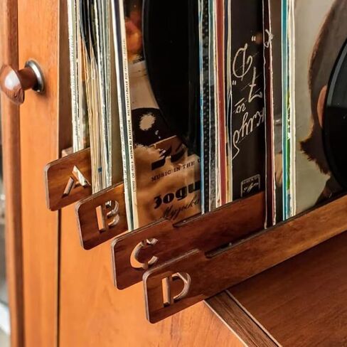 Vinyl Record Dividers, Alphabetical Vinyl Record Storage Dividers A-Z, 26 Record Rack Organization Guides, Album Box Collection Bins for Music Lovers in Kuwait