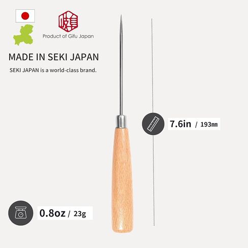 سيكي اليابان الجلود اليابانية خدش المخرز، مقبض الخشب المخرز المجوف، أداة الخياطة الخياطة للجلود DIY اليدوية in Kuwait