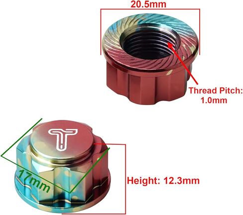 4PCS Splash Anodizing Aluminum 17mm Hex Wheel Nut Center Cap for 1/10 RC Traxxas X-Maxx E-Revo E-Maxx 1/8 RC Car Monster Truck (1.25mm Thread Pitch) in Kuwait