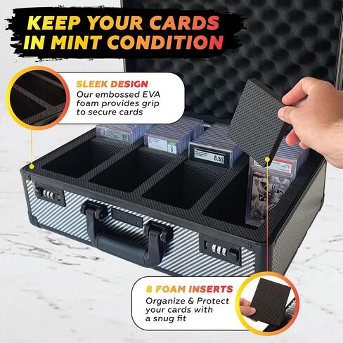 SLAB ARMOR 160+ 4 Row Psa Graded Card Storage Box Graded Card Case Psa Slab Case for Graded Cards Psa Card Case Baseball Card Cases for Sports Cards Storage Sports Card Case (BLACK) in Saudi Arabia