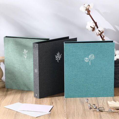 Ctosree 3 Pcs Aesthetic 3 Ring A4 Binder Linen Fabric Binder 1 Inch Fancy 3 Ring Binder with Large Linen Pocket Photocard Binder Women Office Wedding Binder(Morandi Color,8.5 x 11, 1.5",Elegant) in Saudi Arabia