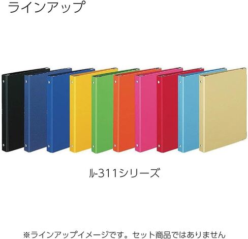 Kokuyo Color Palette Metal Round Ring Binder, B5-S, 26 Holes, Up to 100 Sheets, 5 Colorful Tab Dividers, Middle Vertical Type, Black, Japan Import (RU-311-1) in Saudi Arabia