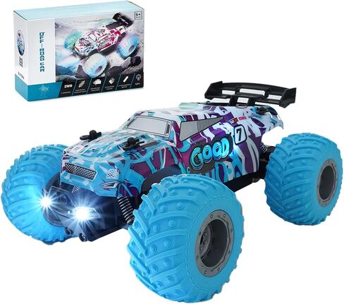Remote Control Car for Kids RC Truck Cars for Adults Boys Ages 4-7 8-12 Toddler Radio Controlled Car with LED Lights,20KMH,40Mins,Ready to Play,2.4Ghz in Saudi Arabia
