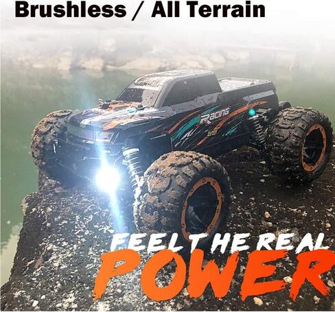 سيارة RC من GoolRC 16889A، سيارة تحكم عن بعد بمقياس 1:16، شاحنة RC عالية السرعة 4WD 45KM/ساعة مع محرك بدون فرش، 2.4 جيجا هرتز لجميع التضاريس على الطرق الوعرة RC، لعبة مركبة كهربائية للأطفال والكبار (أزرق) in Kuwait