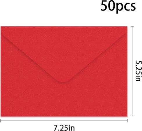 YINUOYOUJIA 50 PCS Pearl white Envelopes A7,5 x 7 white Shimmer Envelopes for Invitation,Perfect for Wedding Invitation Cards,Birthday RSVP Invite,5.25 x 7.25 inches in Kuwait