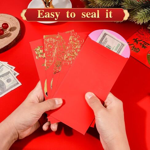 36 Pieces Chinese New Year Red Envelopes, 2025 Lunar New Year of The Snake Hong Bao Gift Money Envelopes, 6.4 x 3.5 in (Style A) in Saudi Arabia