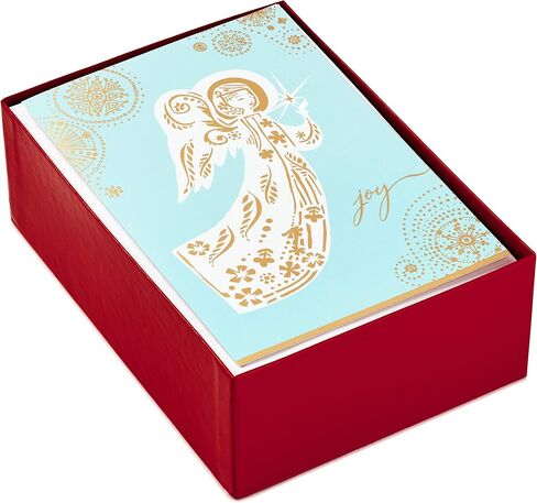 Hallmark Christmas Boxed Card Assortment, Snowman and Christmas Tree (40 Cards with Envelopes and Gold Seals) in Saudi Arabia