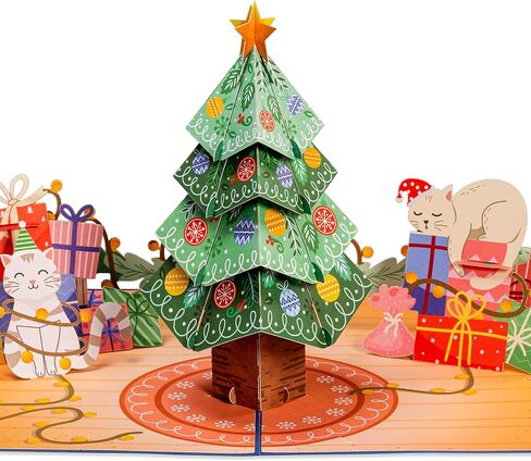 Paper Love 3D Fireplace Pop Up Christmas Card, Gift For Christmas or Holidays, 5" x 7" Cover - Includes Envelope and Removable Note Tag in Saudi Arabia
