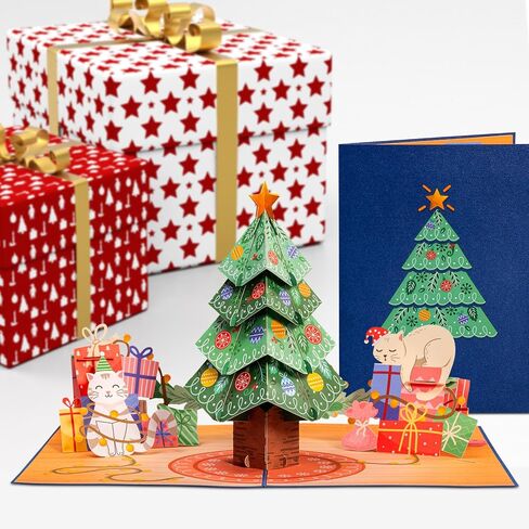 Paper Love 3D Fireplace Pop Up Christmas Card, Gift For Christmas or Holidays, 5" x 7" Cover - Includes Envelope and Removable Note Tag in Saudi Arabia