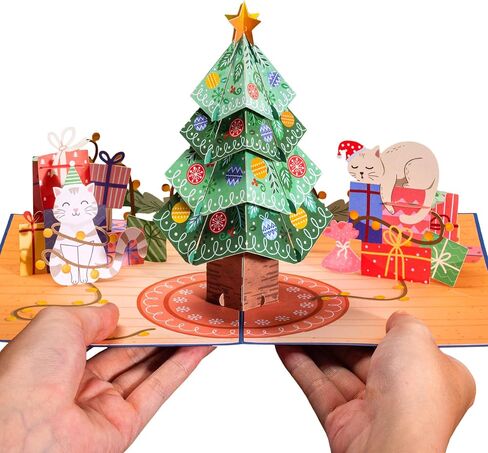 Paper Love 3D Fireplace Pop Up Christmas Card, Gift For Christmas or Holidays, 5" x 7" Cover - Includes Envelope and Removable Note Tag in Saudi Arabia