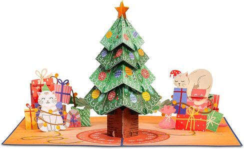 Paper Love 3D Fireplace Pop Up Christmas Card, Gift For Christmas or Holidays, 5" x 7" Cover - Includes Envelope and Removable Note Tag in Saudi Arabia