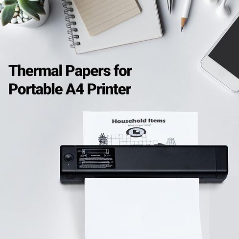 COLORWING A4 Thermal paper - Multipurpose Paper Compatible for HPRT MT800 MT800Q Phomemo M08F and Brother PJ762 PJ763MFi Portable A4 Printers, 8.2 x 11.7 Inch (200 sheets) in Saudi Arabia