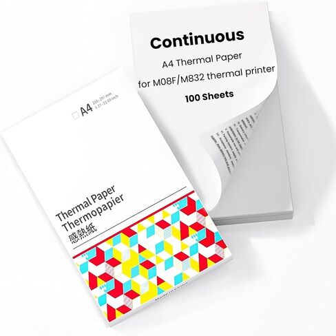 COLORWING A4 Thermal paper - Multipurpose Paper Compatible for HPRT MT800 MT800Q Phomemo M08F and Brother PJ762 PJ763MFi Portable A4 Printers, 8.2 x 11.7 Inch (200 sheets) in Saudi Arabia