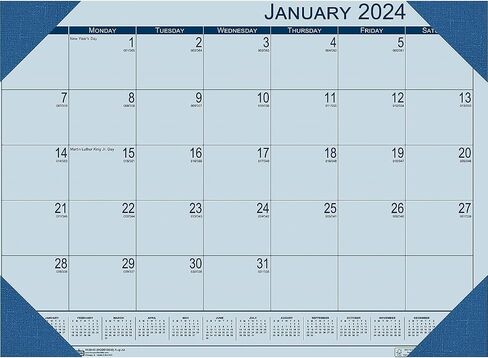 House of Doolittle 2024 Monthly Desk Pad Calendar, EcoTones, Blue Paper, 22 x 17 Inches, January - December (HOD12440-24) in Saudi Arabia